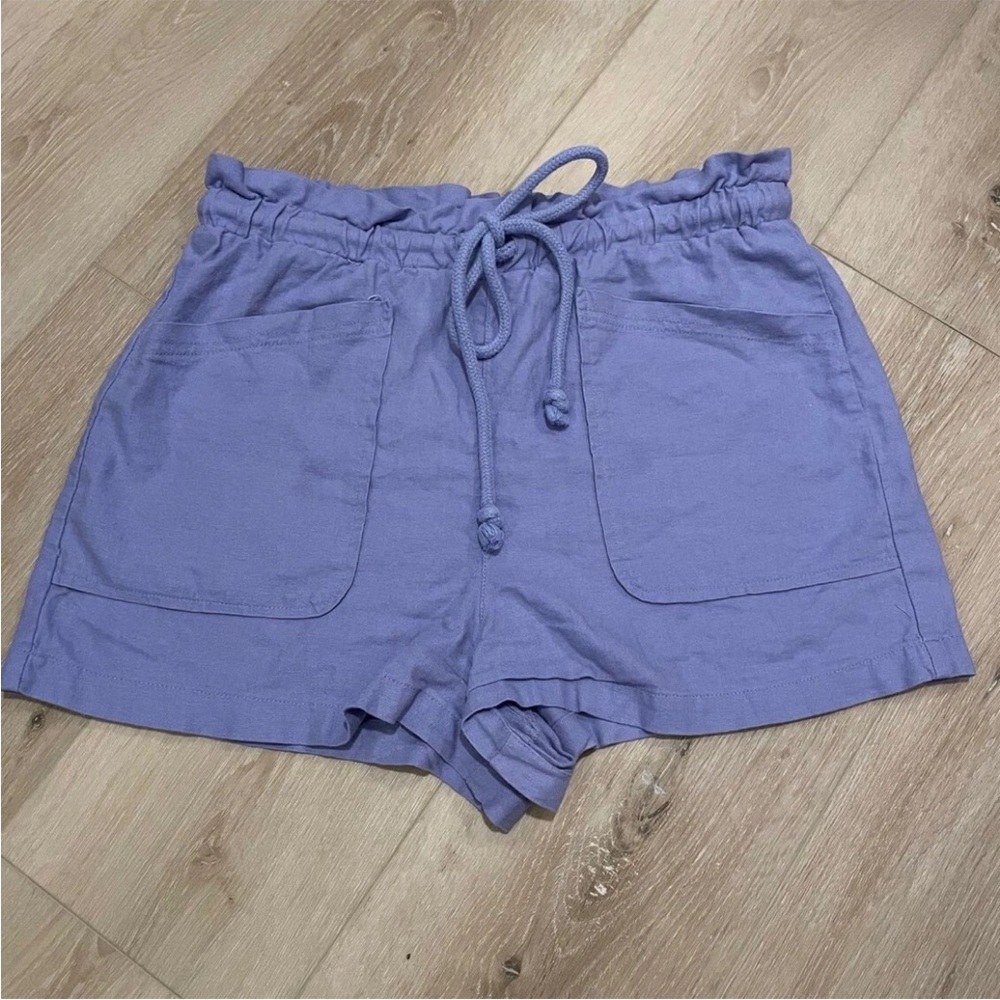 Universal Thread Light Purple w/ Large Front Pockets Linen Shorts SIZE S SMALL